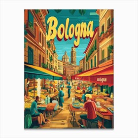 Aihrgdesign A 1970s Inspired Travel Poster For Bologna Depict 0ecd7820 Dfb4 4d81 B712 Fe65d3e8d1ba 0 Canvas Print