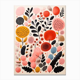 Abstract Matisse-style Flowers And Leaves Canvas Print