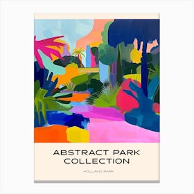 Abstract Park Collection Poster Holland Park London 1 Canvas Print