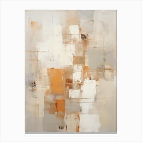 Beige And Brown Abstract Raw Painting 0 Canvas Print