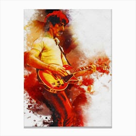 Smudge Of Portrait Frank Zappa Live Concert Canvas Print