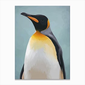Emperor Penguin Livingston Island Minimalist Illustration 1 Canvas Print
