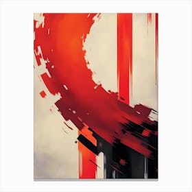 Red And Black Painting Canvas Print