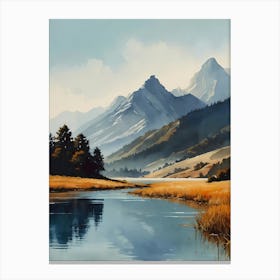 Mountain Landscape Painting 5 Canvas Print