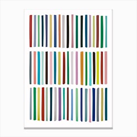 Scandinavian Multicolour Lines Canvas Print