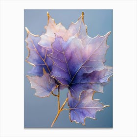 Purple Autumn Leaves Canvas Print