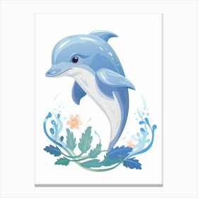 Baby Animal Illustration  Dolphin 1 Canvas Print