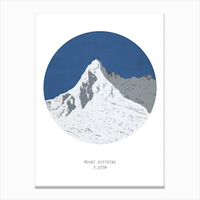Mount Aspiring New Zealand Mountain Canvas Print