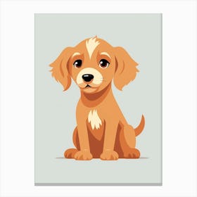 Baby Animal Illustration  Puppy 1 Canvas Print