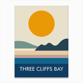 Three Cliffs Bay Canvas Print