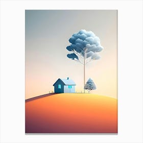 House And Tree Canvas Print