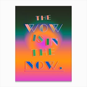 The Wow Is In The Now Canvas Print