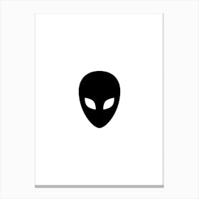 Alien Head print art Canvas Print