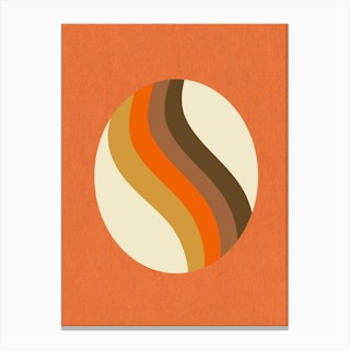 Orange Oval Canvas Print