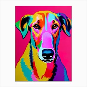 Borzoi Andy Warhol Style dog Canvas Print