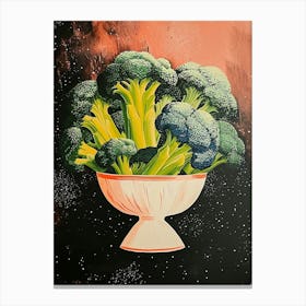 Abstract Broccoli Art Deco Bouquet  1 Canvas Print