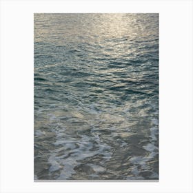 Sea water and subtle reflections of sunlight 3 Canvas Print