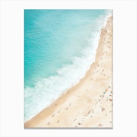 Pastel Aerial Beach Photograph Canvas Print