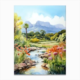 Kirstenbosch Botanical Garden South Africa Watercolour 4 Canvas Print