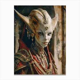 Fantasy Oil Painting of an Alien Queen Canvas Print