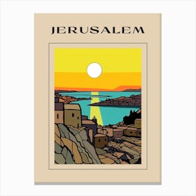 Minimal Design Style Of Jerusalem, Israel 3 Poster Canvas Print