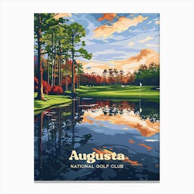 Augusta National Golf Club Tiger Woods Travel Art Canvas Print