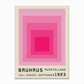 Bauhaus Pink Bold Geometry Canvas Print