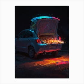 Pizza Car Canvas Print