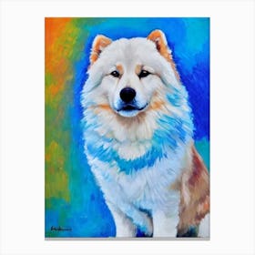 Finnish Lapphund Fauvist Style dog Canvas Print