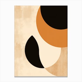 Beige Bauhaus Circles Canvas Print