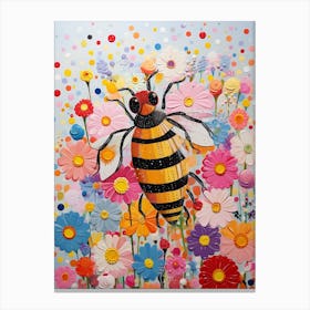 Bees Vivid Colour 4 Canvas Print