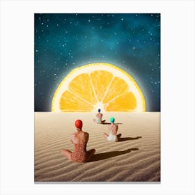 Desert Moonlight Meditation Canvas Print