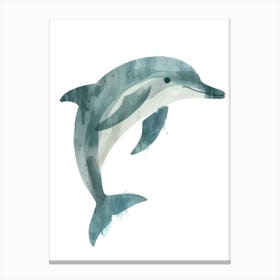 Charming Nursery Kids Animals Dolphin 1 Canvas Print