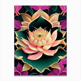 Lotus Flower Pattern Fauvism Matisse 2 Canvas Print