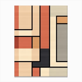 Abstract Dimensions; Mid Century Geometric Exploration Canvas Print