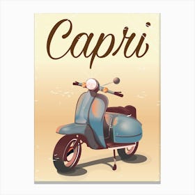 Capri Italy Scooter Canvas Print