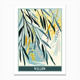 Willow Tree Flat Illustration 8 Poster Canvas Print