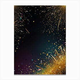 Gold Confetti Background 4 Canvas Print