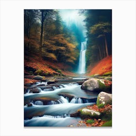 Waterfall In The Forest 17 Canvas Print