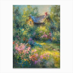  Floral Garden Enchanted Pond 8 Canvas Print