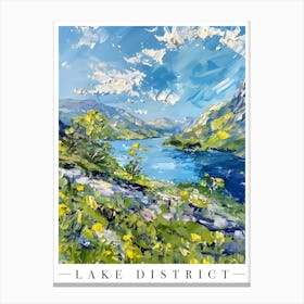 Lake District Colourful Abstract Art Print Canvas Print