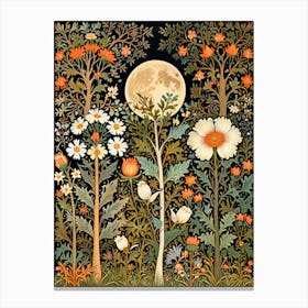 William Morris Moonlight In The Garden 11 Canvas Print