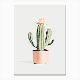 Easter Cactus Retro Minimal 1 Canvas Print