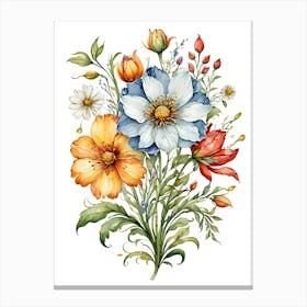 Watercolor Flowers 25 Canvas Print