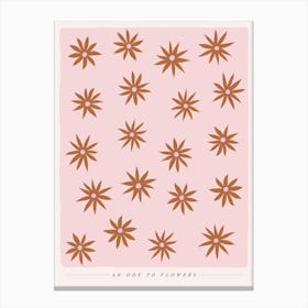 Ode To Flowers Pink Canvas Print