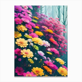 Flowers In The Forest Canvas Print