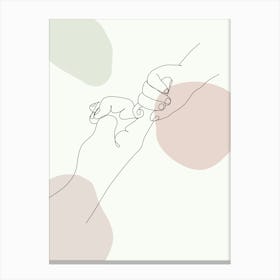 Two Hands Holding Hands Kids and Nursery Canvas Print