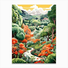 Giardino Botanico Alpino Di Pietra Corva Italy Modern Illustration  Canvas Print