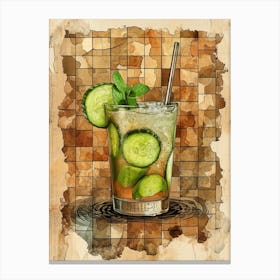 Moscow Mule Watercolour Illustration 4 Canvas Print