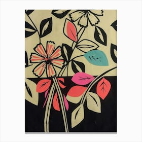 Retro Botanic Composition Canvas Print